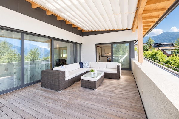Foto van Villa in Tirol met zwembad - Vakantiehuis in Stanz bei Landeck - TerraceBalcony