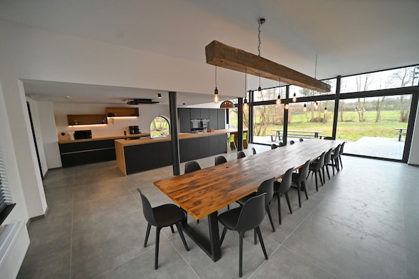 Foto van Watermolen in Baillonville met Binnenzwembad - Vakantiehuis in BAILLONVILLE - DiningRoom