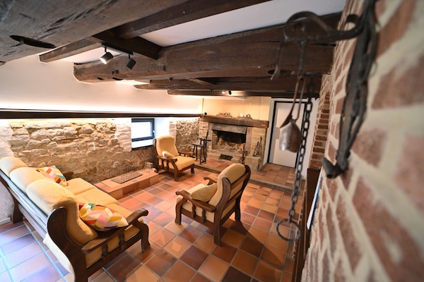Foto van Watermolen in Baillonville met Binnenzwembad - Vakantiehuis in BAILLONVILLE - LivingRoom