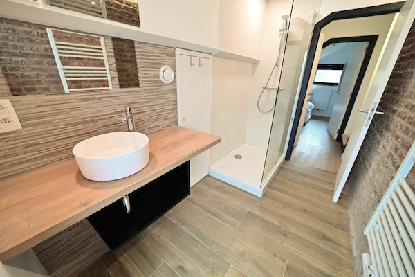 Foto van Watermolen in Baillonville met Binnenzwembad - Vakantiehuis in BAILLONVILLE - BathRoom