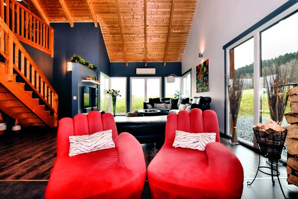 Foto van Prachtige villa met verwarmd buitenzwembad - Vakantiehuis in Manhay (lamormenil) - LivingRoom