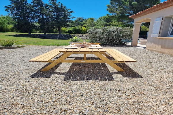 Foto van Villa in Castelnau d'Aude met Zwembad - Vakantiehuis in Castelnau d'Aude - TerraceBalcony