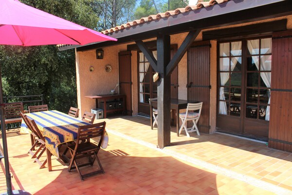 Foto van Villa in Provence met Zwembad en Uitzicht - Vakantiehuis in Saint-Antonin-du-Var - ExteriorSummer