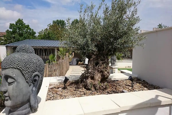 Foto van Villa in Nuaillé-d'Aunis met privézwembad - Vakantiehuis in Nuaillé-d'Aunis - TerraceBalcony
