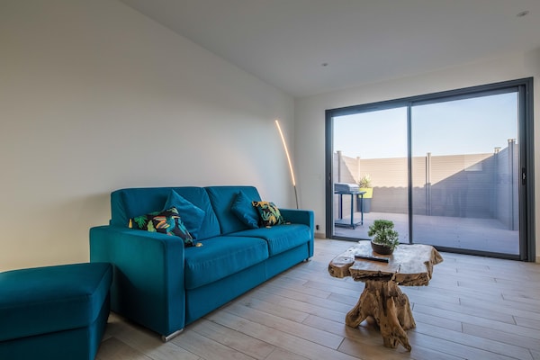 Foto van Verblijf in Lecci met verwarmd zwembad - Vakantiehuis in Porto-Vecchio - LivingRoom