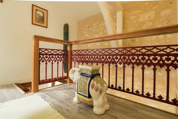 Foto van Villa in Saint-Nexans met verwarmd privézwembad - Vakantiehuis in Saint-Nexans - Landing