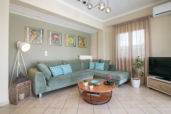 Foto van Villa op Zakynthos met zwembad bij Tsilivi - Vakantiehuis in Vanato - LivingRoom