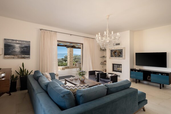 Foto van Villa voor 7 personen in Chania, vlakbij de zee - Vakantiehuis in Kissamos - LivingRoom