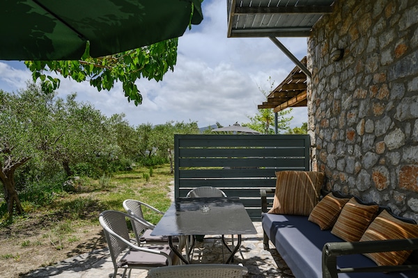 Foto van Villa op Kreta met privézwembad en bergzicht - Vakantiehuis in Lampini - GardenSummer