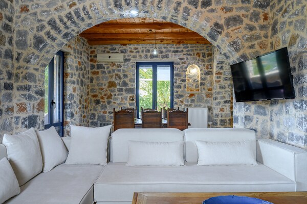 Foto van Villa op Kreta bij Skinaria Strand - Vakantiehuis in Lampini - LivingRoom