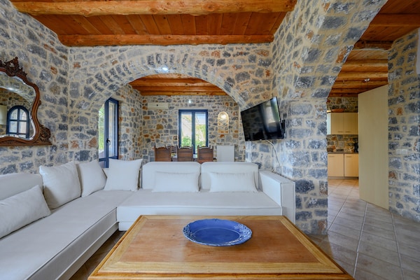 Foto van Villa op Kreta bij Skinaria Strand - Vakantiehuis in Lampini - LivingRoom