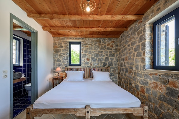 Foto van Villa op Kreta bij Skinaria Strand - Vakantiehuis in Lampini - BedRoom