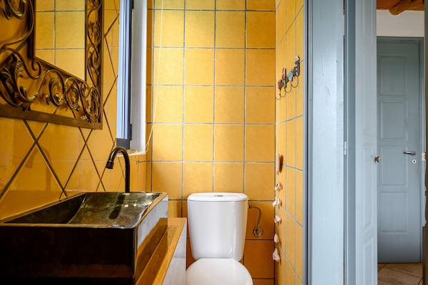 Foto van Villa op Kreta bij Skinaria Strand - Vakantiehuis in Lampini - BathRoom
