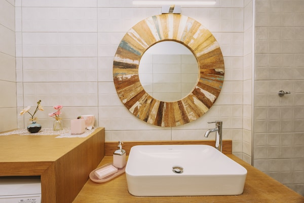 Foto van Villa in Panormo met Privézwembad & Strand - Vakantiehuis in Panormo - BathRoom