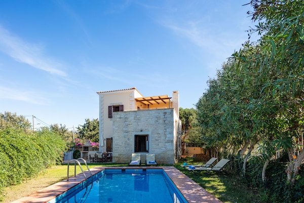 Foto van Villa in Prines met Uitzicht op Witte Bergen - Vakantiehuis in Prinès, Rhethymno - Ambiance