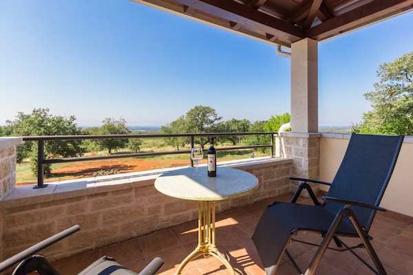 Foto van Villa in Deklici met Infinity Pool & Uitzicht - Vakantiehuis in Kaštelir - Ambiance