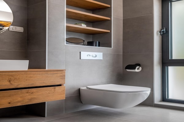 Foto van Luxe villa met zeezicht en verwarmd zwembad - Vakantiehuis in Kaštela - BathRoom