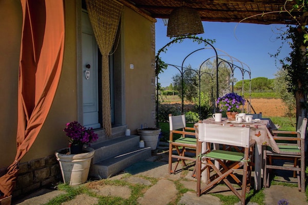 Foto van Villa in Cortona met privézwembad en uitzicht - Vakantiehuis in Cortona - TerraceBalcony