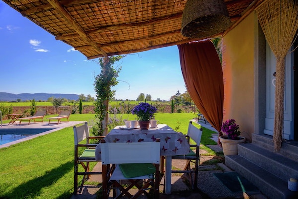 Foto van Villa in Cortona met privézwembad en uitzicht - Vakantiehuis in Cortona - TerraceBalcony