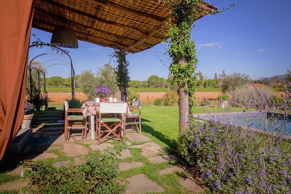 Foto van Villa in Cortona met privézwembad en uitzicht - Vakantiehuis in Cortona - TerraceBalcony