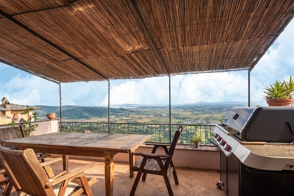 Foto van Villa in Cortona met zwembad - Vakantiehuis in Cortona - TerraceBalcony