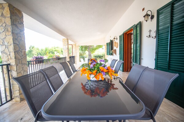 Foto van Villa in Sicilië met zwembad bij strand - Vakantiehuis in Castellammare del Golfo - TerraceBalcony