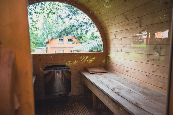 Foto van Grote vakantievilla met sauna, jacuzzi en zwembad. - Sauna